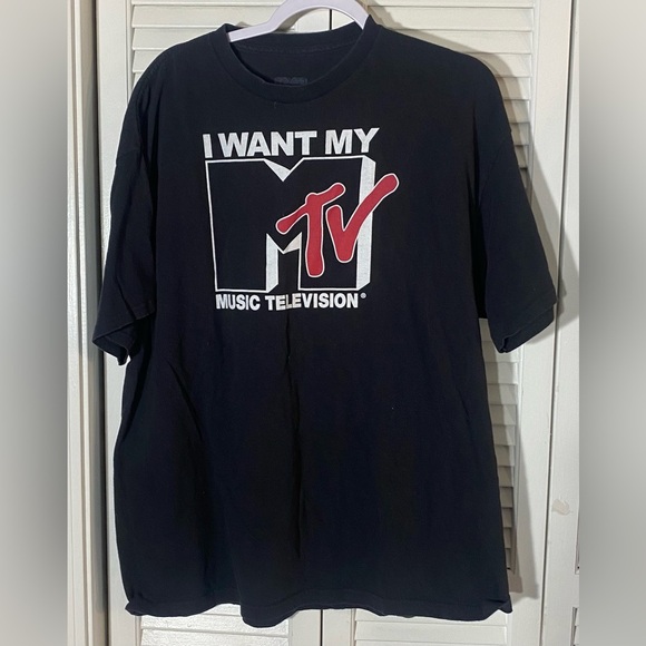 MTV Black T-shirt, I Want My MTV, Sz 2XL, pit to pit 24.5”, shoulder to hem 29” - Picture 1 of 3